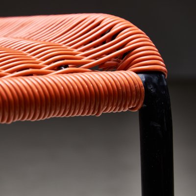 Orange Braided Cable Outdoor Chair, 1960s-UVT-2029040