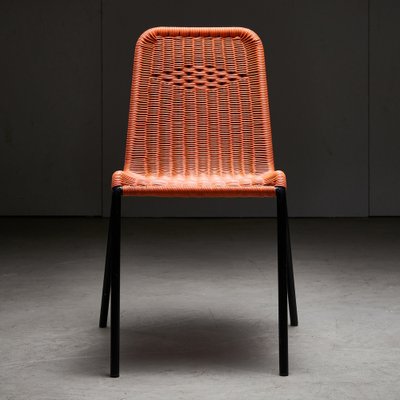 Orange Braided Cable Outdoor Chair, 1960s-UVT-2029040