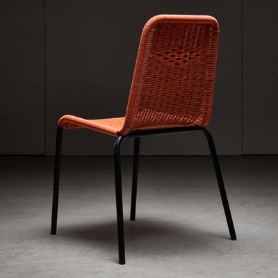 Orange Braided Cable Outdoor Chair, 1960s-UVT-2029040