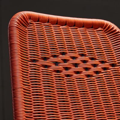 Orange Braided Cable Outdoor Chair, 1960s-UVT-2029040