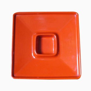 Orange Ceramic Ashtray by Angelo Mangiarotti for F.lli Brambilla, 1968-EI-89939