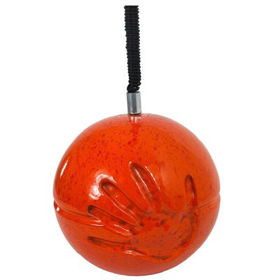 Orange Ceramic Hand Imprinted Chandelier Pendant from Il Picchio, Italy, 1970s-LYQ-1171702