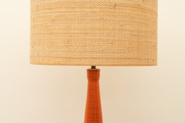 Orange Ceramic Table Lamp, 1970s-WXK-2021611