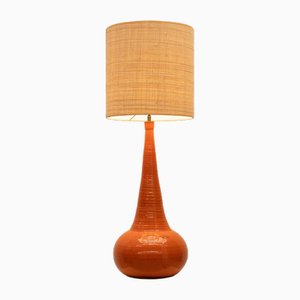 Orange Ceramic Table Lamp, 1970s-WXK-2021611