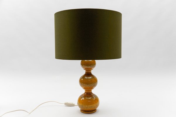 Orange Ceramic Table Lamp Base from Kaiser Leuchten, 1960s-KQB-1820751