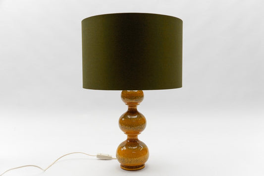 Orange Ceramic Table Lamp Base from Kaiser Leuchten, 1960s