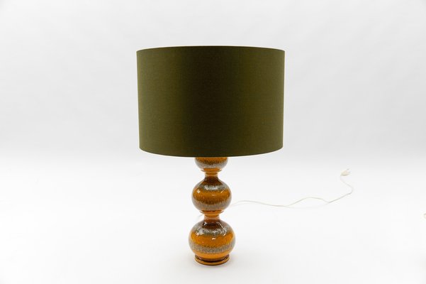 Orange Ceramic Table Lamp Base from Kaiser Leuchten, Germany, 1960s-KQB-1821064