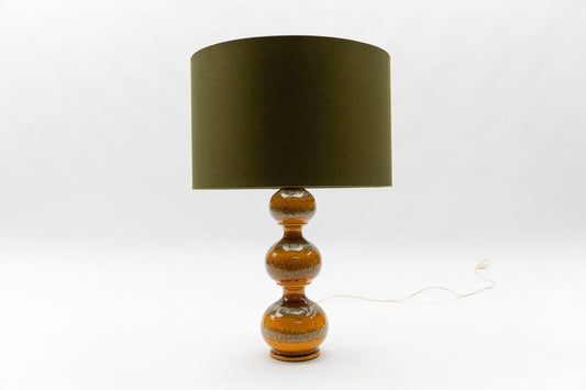 Orange Ceramic Table Lamp Base from Kaiser Leuchten, Germany, 1960s