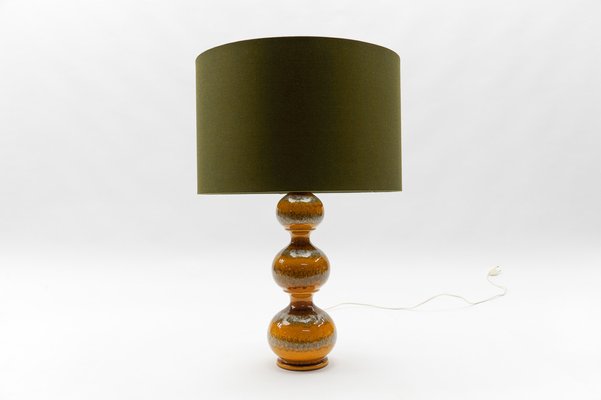 Orange Ceramic Table Lamp Base from Kaiser Leuchten, Germany, 1960s-KQB-1821064