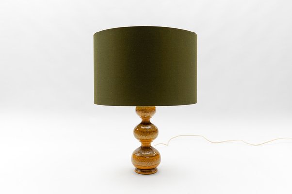 Orange Ceramic Table Lamp Base from Kaiser Leuchten, Germany, 1960s-KQB-1822259