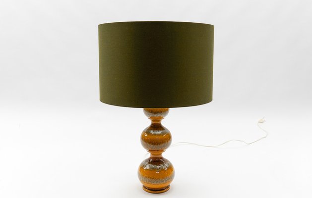 Orange Ceramic Table Lamp Base from Kaiser Leuchten, Germany, 1960s-KQB-1821064