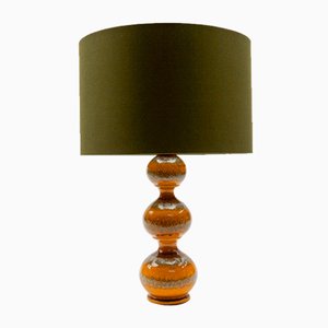 Orange Ceramic Table Lamp Base from Kaiser Leuchten, Germany, 1960s-KQB-1821064