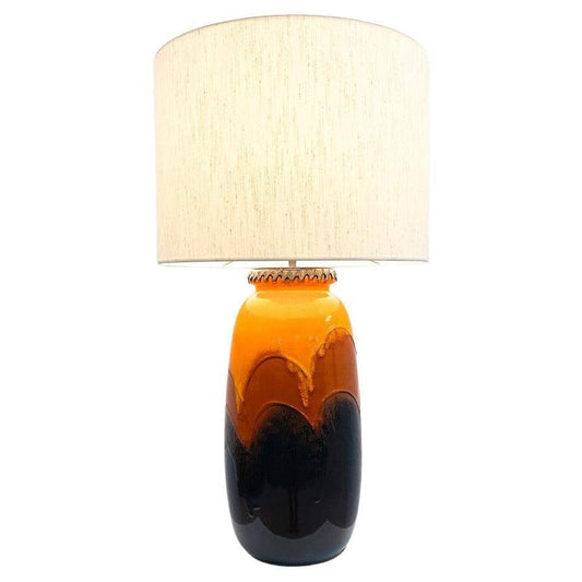 Orange Ceramic Table Lamp, Germany, 1970s