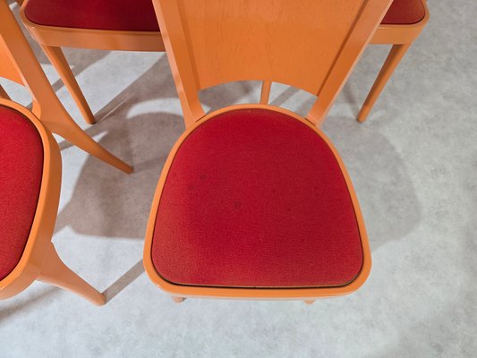 Orange Chairs by Joamin Baumann for Baumann, Paris, 1970s, Set of 12-DOA-2041774