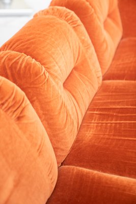 Orange Cinille Sofas, 1970s, Set of 2-KNM-1796066