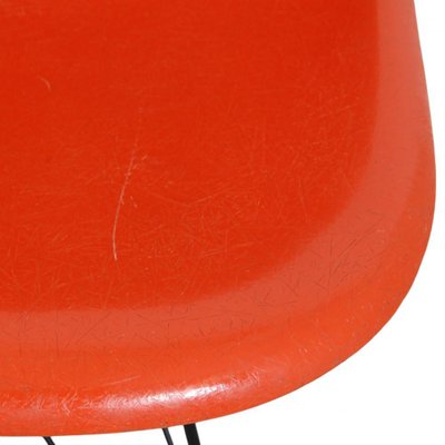 Orange DSR Chairs by Charles Eames, 2000s, Set of 4-MTD-1757677