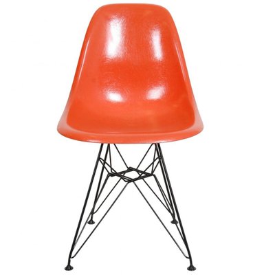 Orange DSR Chairs by Charles Eames, 2000s, Set of 4-MTD-1757677