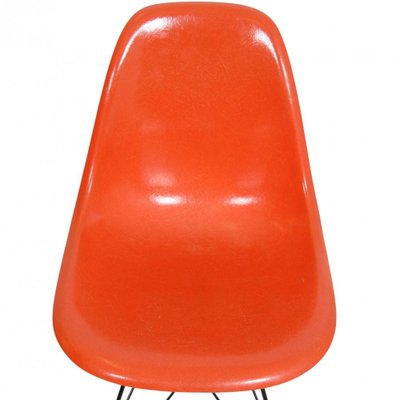 Orange DSR Chairs by Charles Eames, 2000s, Set of 4-MTD-1757677