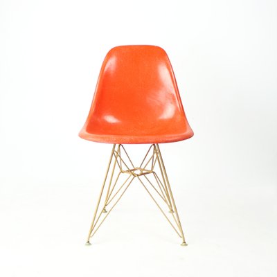 Orange Eiffel Shell Chair by Charles and Ray Eames for Herman Miller, 1960s-UL-1755691