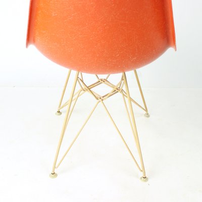 Orange Eiffel Shell Chair by Charles and Ray Eames for Herman Miller, 1960s-UL-1755691