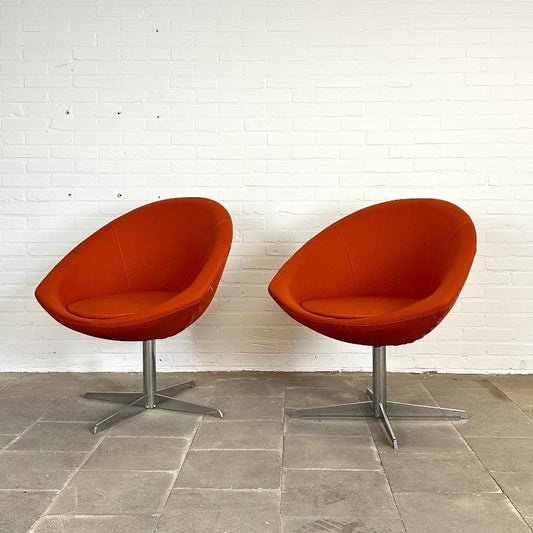 Orange Fabric Benjo Luca Armchairs