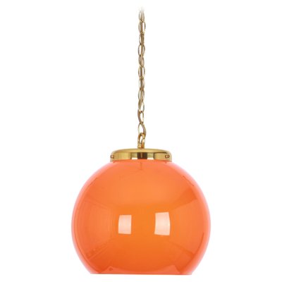 Orange Glass Pendant Light by Peill Putzler, Germany, 1970-UGR-1086321