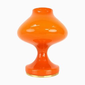 Orange Glass Table Lamp attributed to Valasske Mezirici, 1970s-TZ-1422362