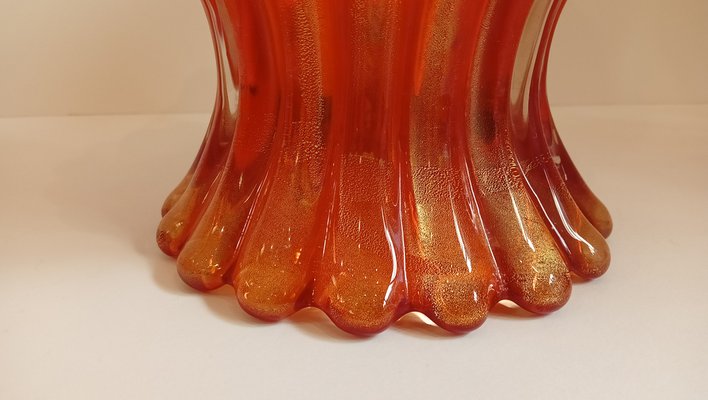 Orange Glass Vase by Archimede Seguso, Italy, 1970s-TKR-1819350