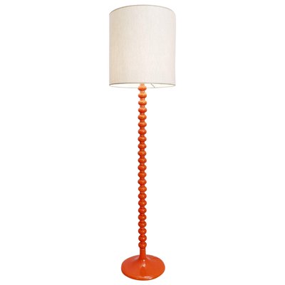 Orange Glazed Ceramic Floor Lamp, 1970s-FGA-933658