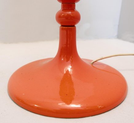 Orange Glazed Ceramic Floor Lamp, 1970s-FGA-933658