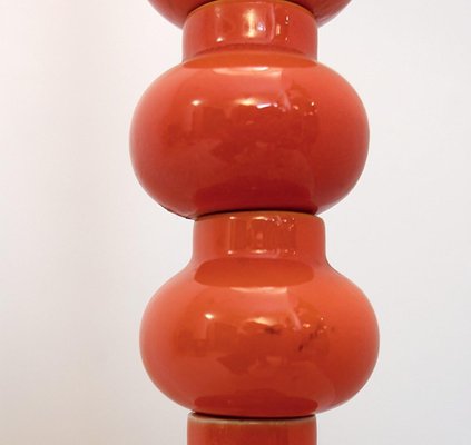 Orange Glazed Ceramic Floor Lamp, 1970s-FGA-933658