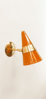 Orange & Gold Adjustable Cone Sconce-QLH-1326280