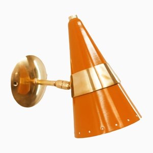 Orange & Gold Adjustable Cone Sconce-QLH-1326280