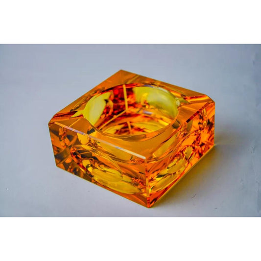 Orange Ice Cube Ashtray by Antonio Imperatore, Italy, 1970s