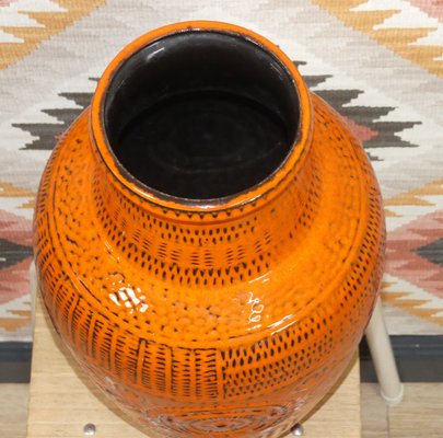 Orange Model 550-45 Contura Floor Vase from Bay Keramik, 1970s-AFE-1436016