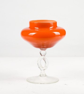 Orange Murano Glass Vase, 1950s-RAQ-884213