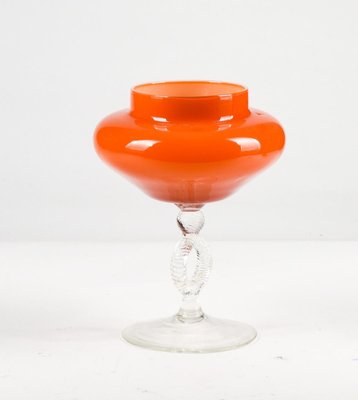 Orange Murano Glass Vase, 1950s-RAQ-884213