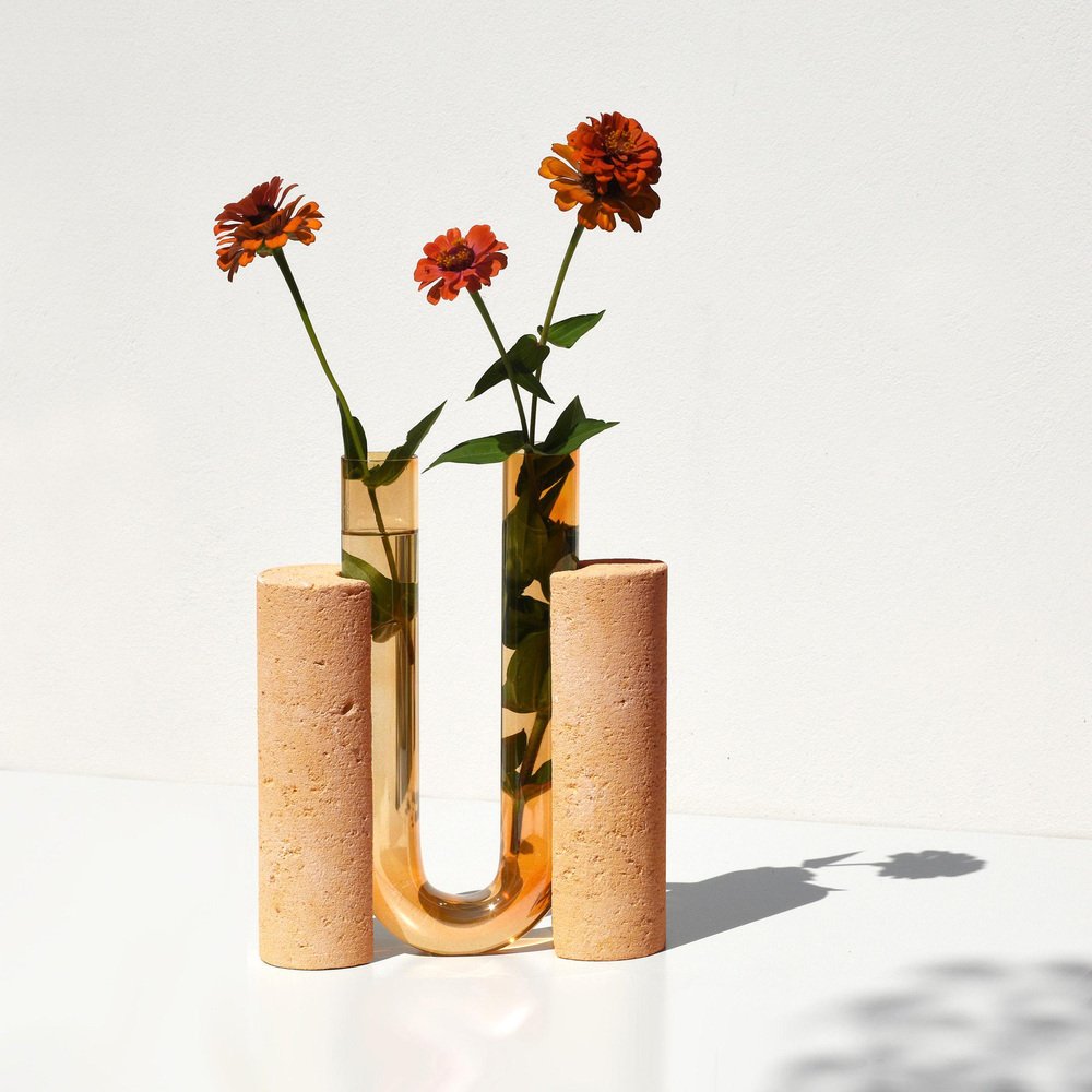 Orange-Orange Cochlea of ​​the Development Soils Edition Vase by Coki Barbieri