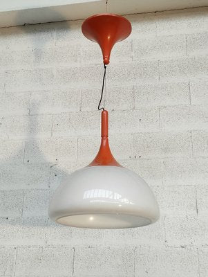 Orange Pendant Lamp by Elio Martinelli for Martinelli Luce, 1970s-RNN-1584451