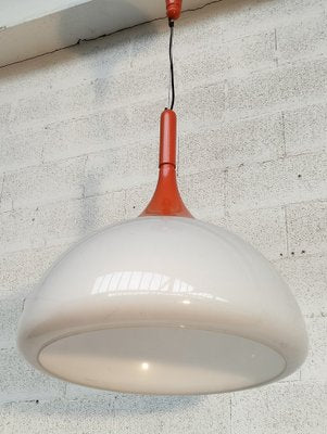 Orange Pendant Lamp by Elio Martinelli for Martinelli Luce, 1970s-RNN-1584451