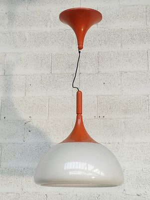 Orange Pendant Lamp by Elio Martinelli for Martinelli Luce, 1970s-RNN-1584451