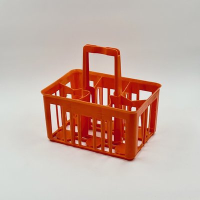 Orange Plastic Bottle Rack from Kartell, Italy, 1960s-YSC-2021353