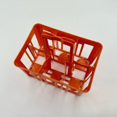 Orange Plastic Bottle Rack from Kartell, Italy, 1960s-YSC-2021353