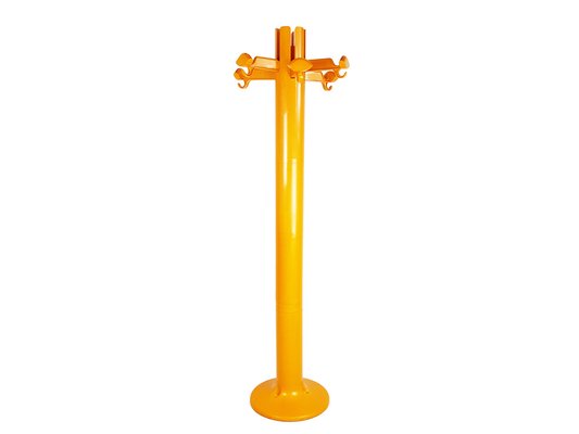 Orange Plastic Free Standing Coat Rack Planta by G. Piretti for Anonima Castelli, 1970s-RD-1763239