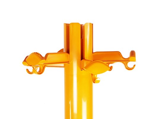 Orange Plastic Free Standing Coat Rack Planta by G. Piretti for Anonima Castelli, 1970s-RD-1763239