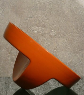 Orange Plastic Make-Up Mirror, Italy, 1970s-ERB-1749913