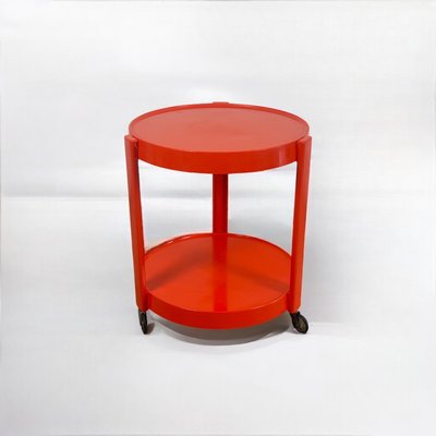 Orange Plastic Serving Trolley, 1970s-YSC-2021492