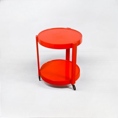 Orange Plastic Serving Trolley, 1970s-YSC-2021492