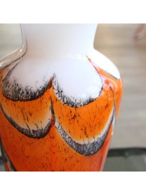 Orange Polychrome Glass Vase-DDQ-1786219