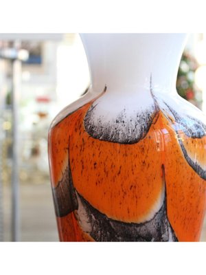 Orange Polychrome Glass Vase-DDQ-1786219